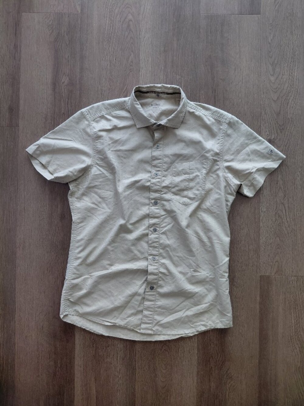 KUHL Stitched Pattern T-Shirt | Men's Small | 60% Cotton | 40% Polyester